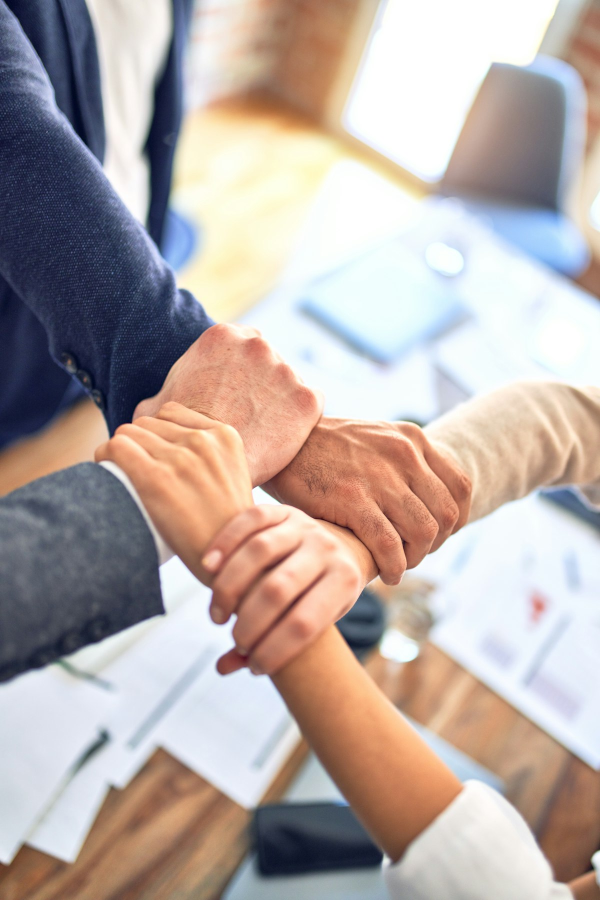 An advisor meeting with clients